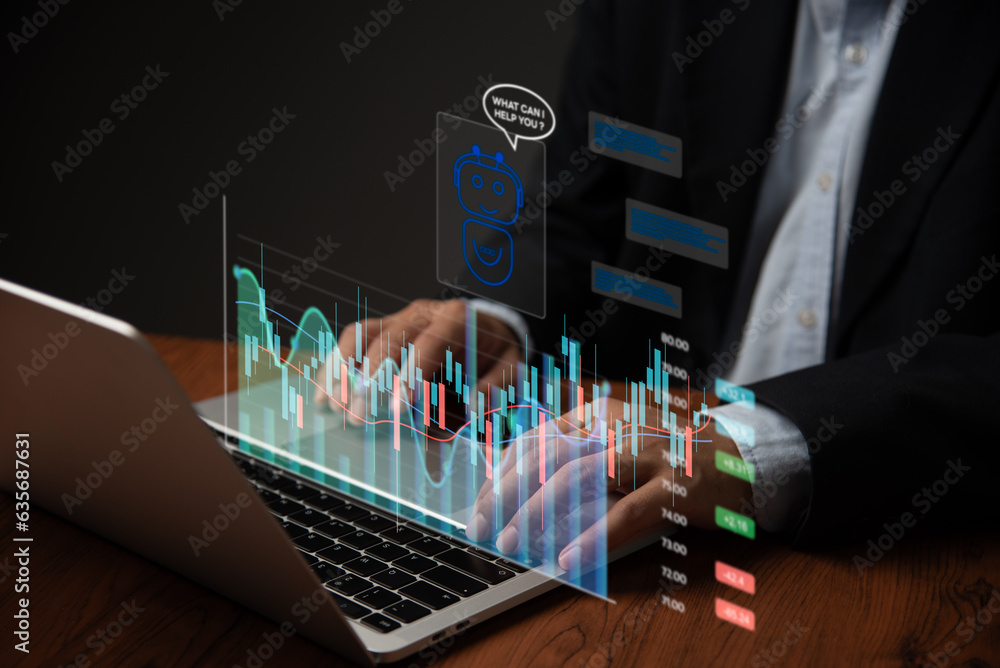 Poster chatbot conversation ai artificial intelligence technology online customer service.digital chatbot, 