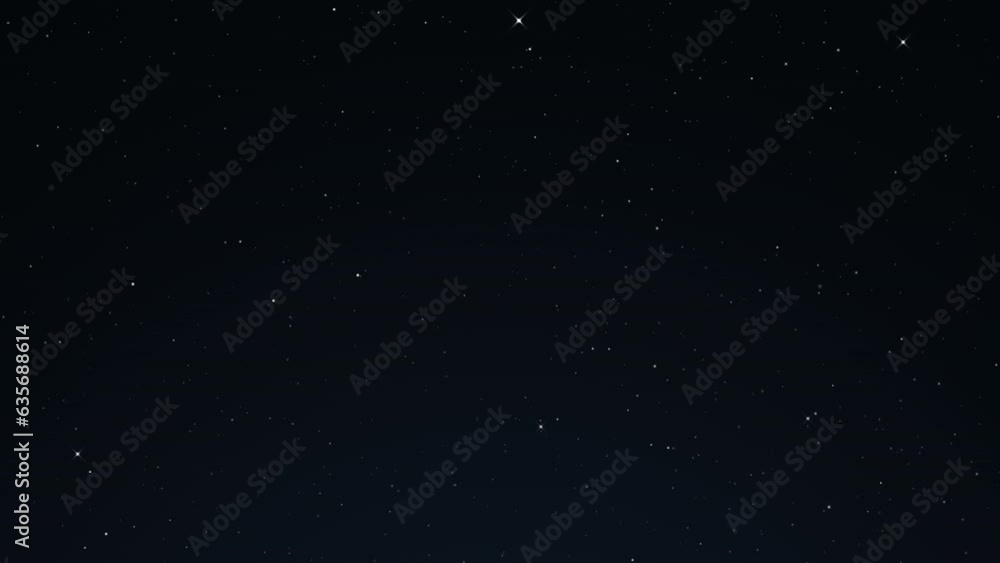 Wall mural through space, starfield. blinking stars. seamless loop abstract particles background.