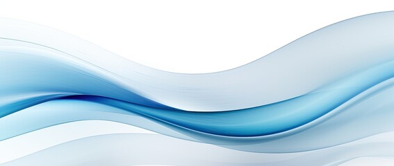 blue abstract wave pattern on white background, Generative AI