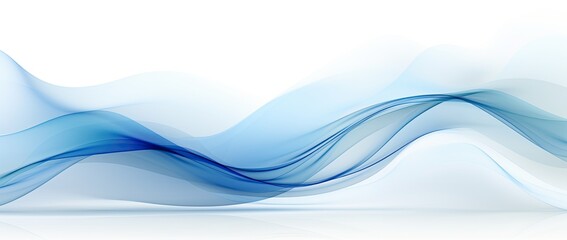 Obraz premium blue abstract wave pattern on white background, Generative AI