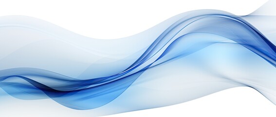 Obraz premium blue abstract wave pattern on white background, Generative AI