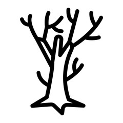 dry tree outline icon