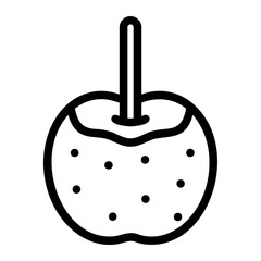 candy apple outline icon