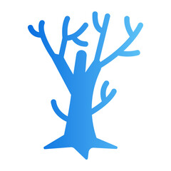 Obraz premium dry tree gradient icon