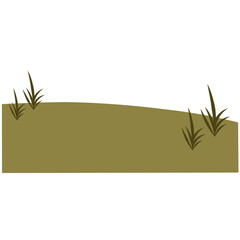 Illustration Of Land With Grass Hills