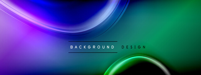 Circles lines and bubbles on bright glowing effect gradient with light and shadow effects. Dynamic interplay of light, shadow and depth. Futuristic and rhythmic technology design