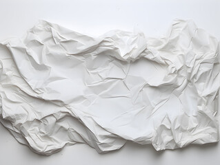 Obraz premium Crumpled paper on white Background