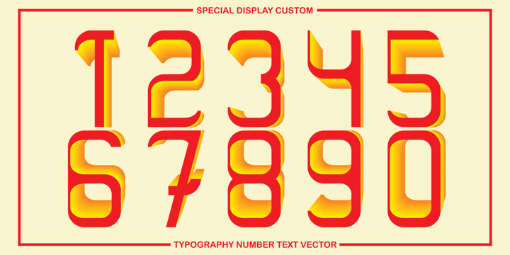 assorted digital custom vector numbers. minimum. Color gradation. Dark. Banner Network. 3d effect. Design. futuristic. Paper cut or effect. Luxury. Premium. (57)