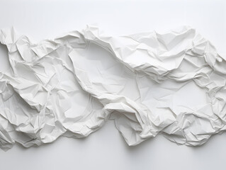 Obraz premium crumpled paper on White background