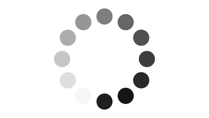 Illustration video showing loading circle for app trying to load, seamless loop clip