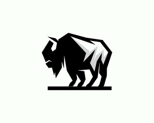 abstract stand bison logo design template illustration inspiration © ShiipArts