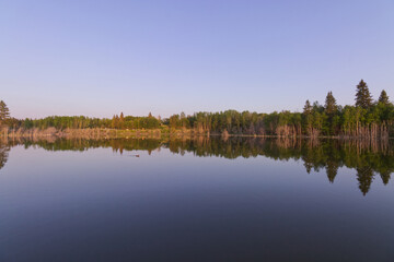 A Warm Evening At Astotin Lake