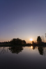 Late Spring Sunset at Astotin Lake