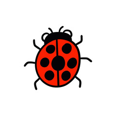 illustration of Ladybugs cartoon