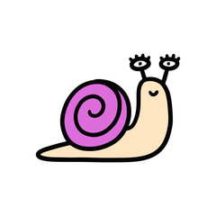 illustration cartoon of snail