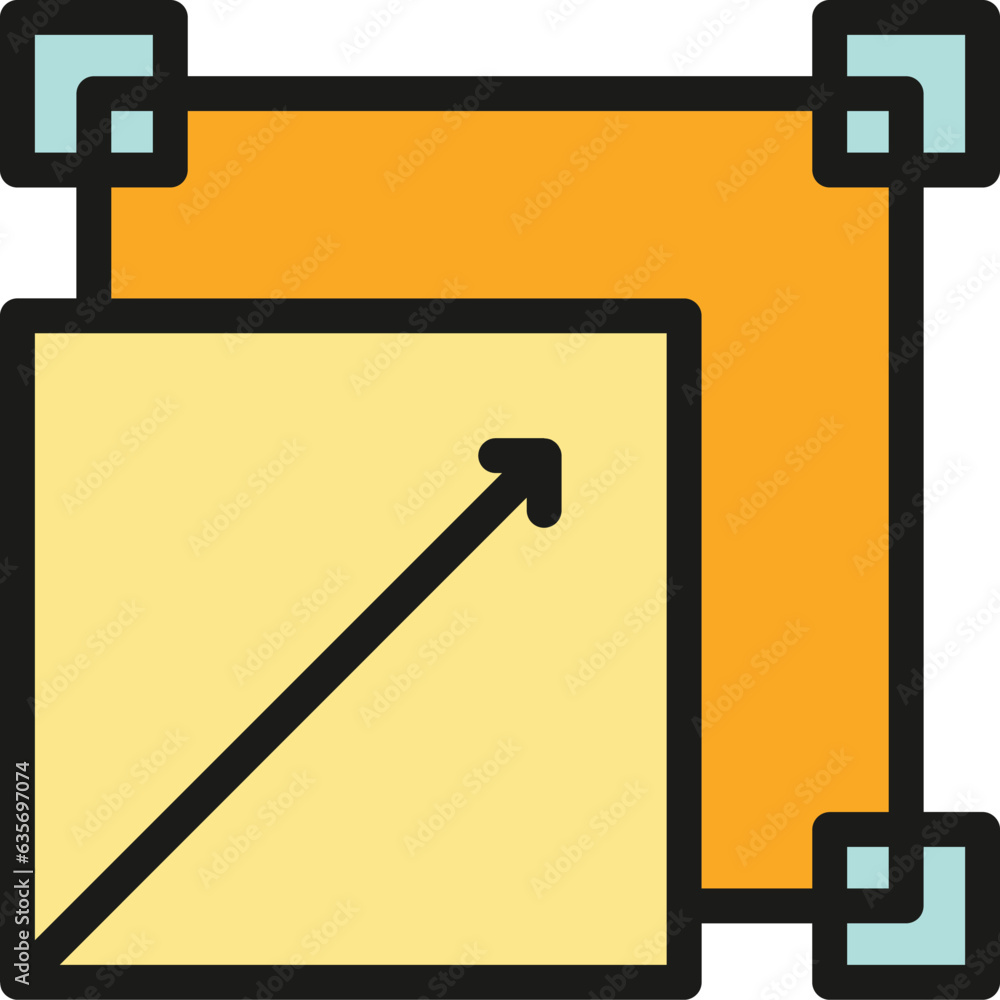 Poster edit tool icon outline vector. stroke data. editor pictogram color flat