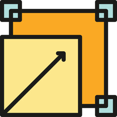 Edit tool icon outline vector. Stroke data. Editor pictogram color flat