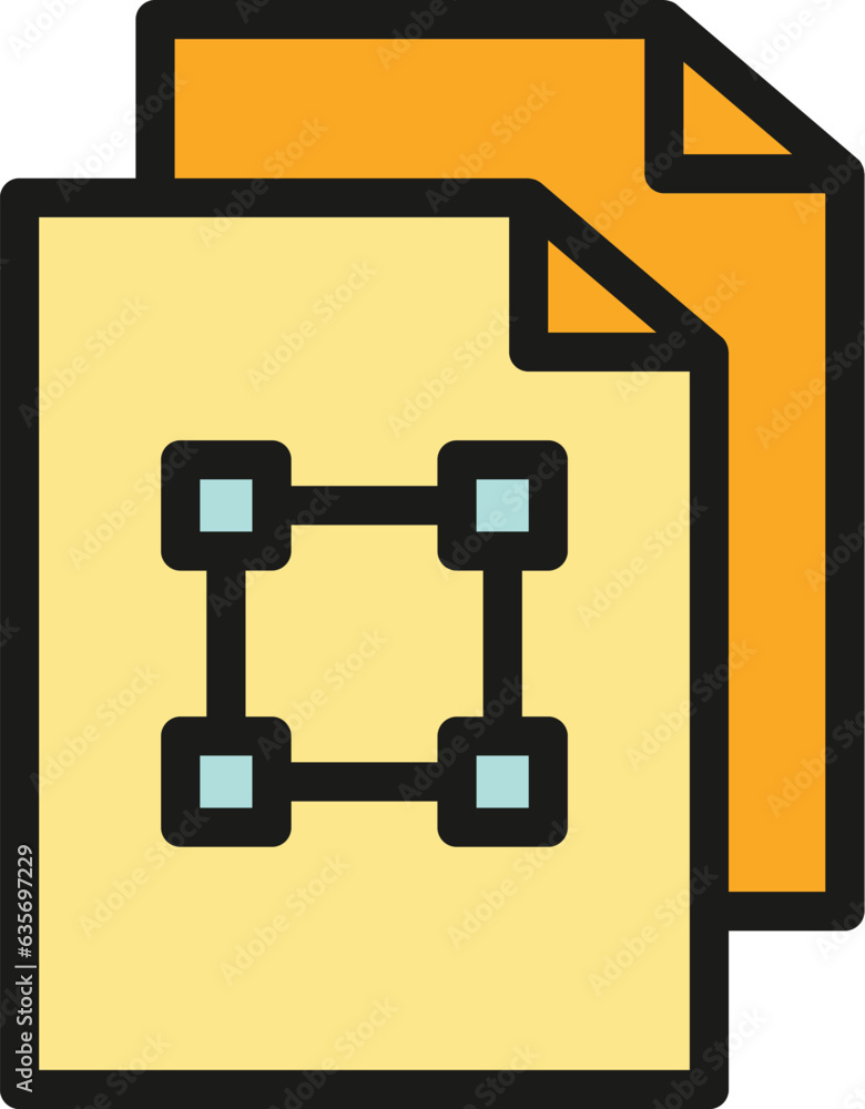 Aufkleber edit document icon outline vector. stroke tool. scale digital color flat