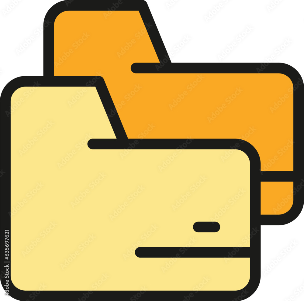Poster digital folder icon outline vector. edit tool. data scale color flat