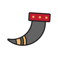 illustration of horn drink cup
