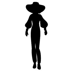 silhouette, people, person, fashion, woman, shadow, female, hat