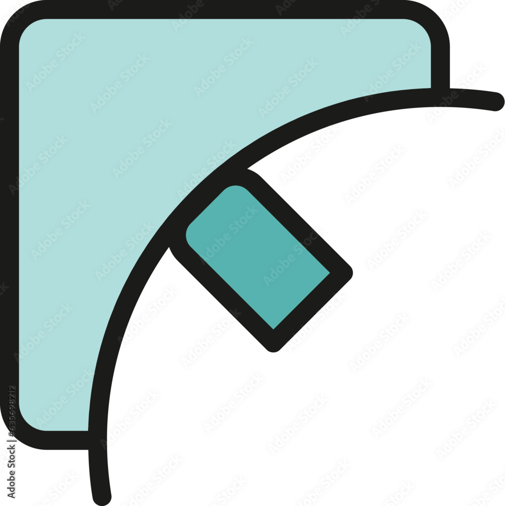 Poster edit image tool icon outline vector. digital stroke. data interface color flat