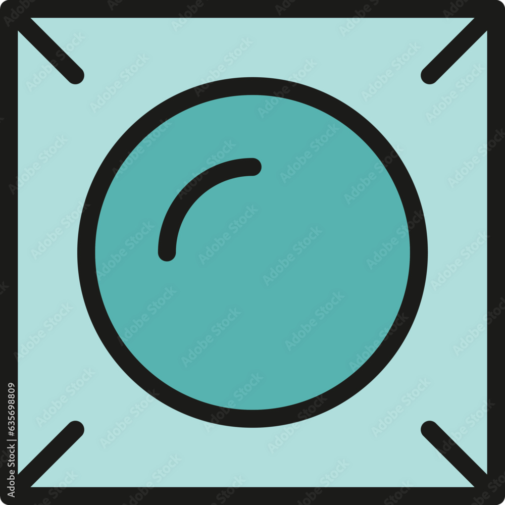 Poster create image icon outline vector. edit tool. interface digital color flat