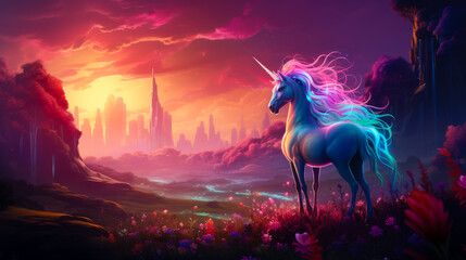 Unicorn Pony Fairy Tale Fantasy Horse Creature Magical Cute Enchanted Forest