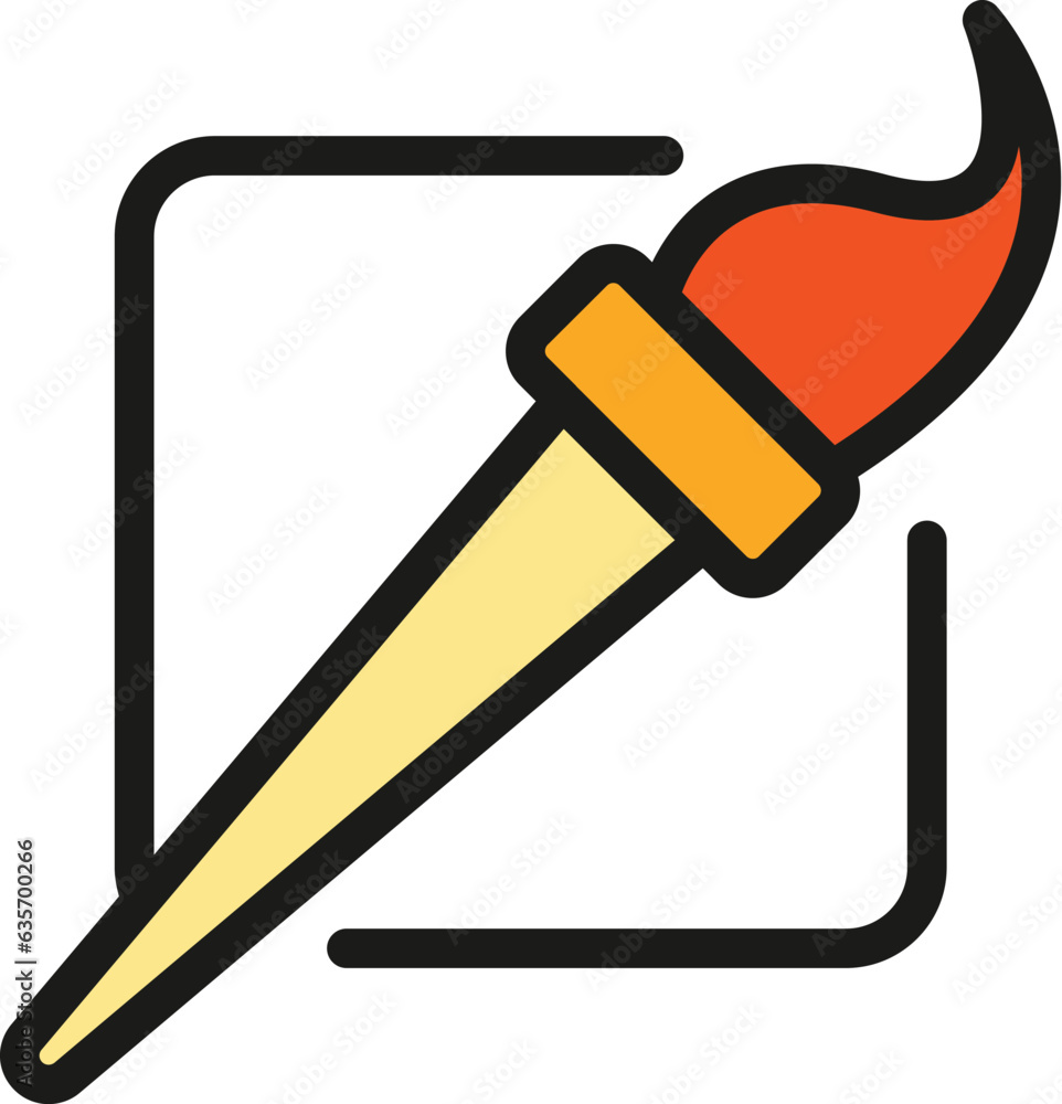 Aufkleber edit pencil icon outline vector. stroke tool. data scale color flat