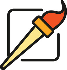 Edit pencil icon outline vector. Stroke tool. Data scale color flat
