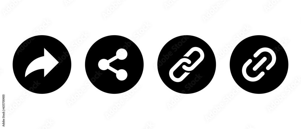 Poster arrow share and link button icon vector. repost and hyperlink symbol