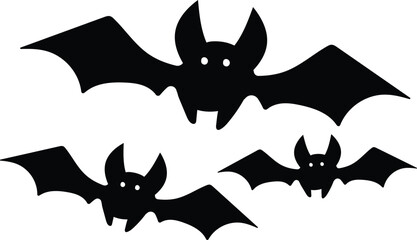 Spooky bats halloween illustration