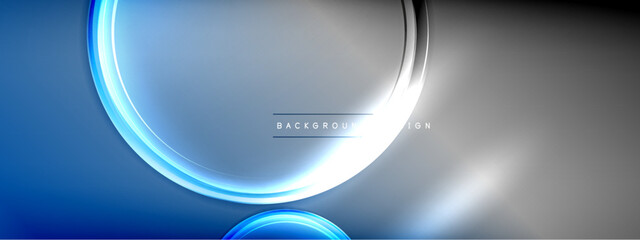 Vector abstract background - liquid transparent bubble shapes on fluid gradient with shadows and light effects