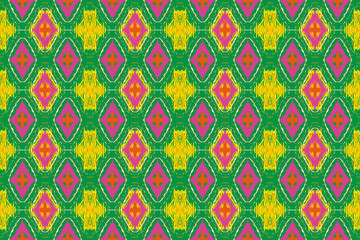 Green abstract background backdrop stripes ethnic geometric pattern seamless background