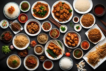 traditional thai food top view with copy space . High Quality, Ultra HD High Quality illustration