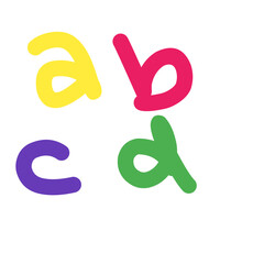 Doodle ABC vector illustration