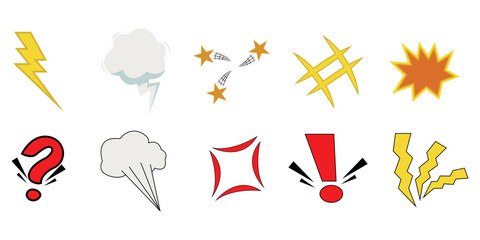 Comic Shape Illustration Set
