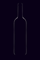 The silhouette of a wine bottle