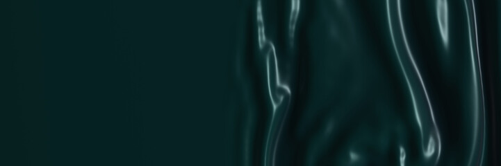 3D dark green abstract wave background