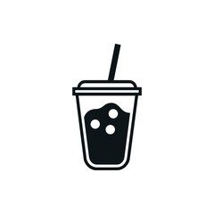 Cup Of Bubble Tea Logo Emblem