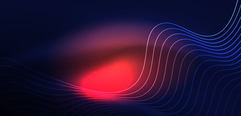 Abstract background neon wave. Hi-tech design for wallpaper, banner, background, landing page, wall art, invitation, prints, posters