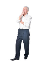 portrait of senior man posing isolated