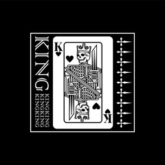 king skull card game street wear design style