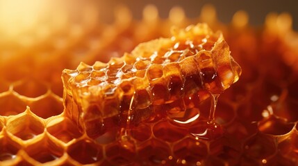close up of honeycomb full background - obrazy, fototapety, plakaty