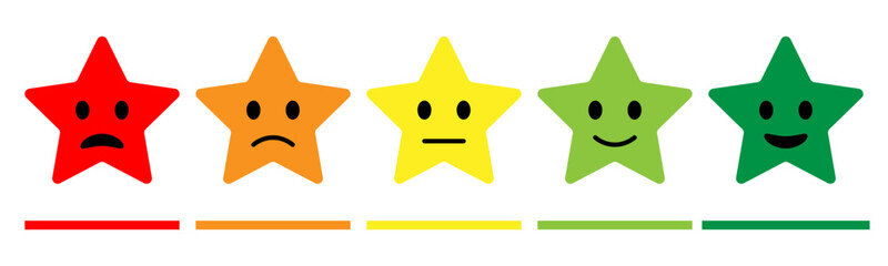 Five Star Ratings With Emoticons