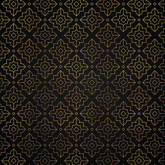 Golden abstract linear luxury style 37 pattern, square modern pattern design.