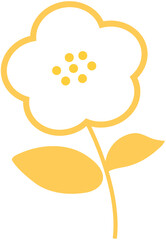 Camellia flower line icon