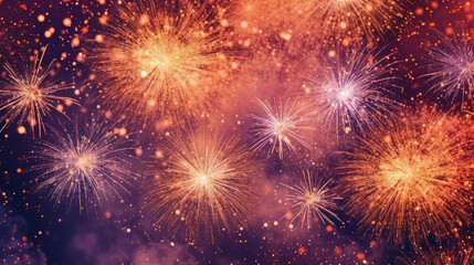 Naklejka premium Happy New Year Fireworks 2024, Background, Illustrations, HD