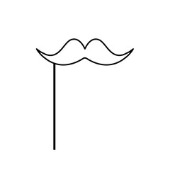 black icon moustache cartoon