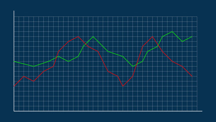 Intelligent technology interactive panel. Data screen with charts, diagrams.